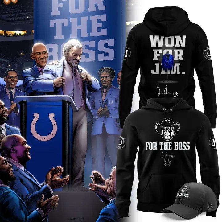 Colts Jim Irsay For The Boss Hoodie V2 (Black)