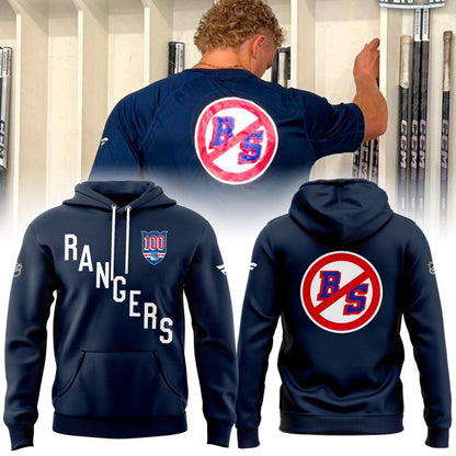 New York Rangers "No BS" 2025 Hoodie (Navy)