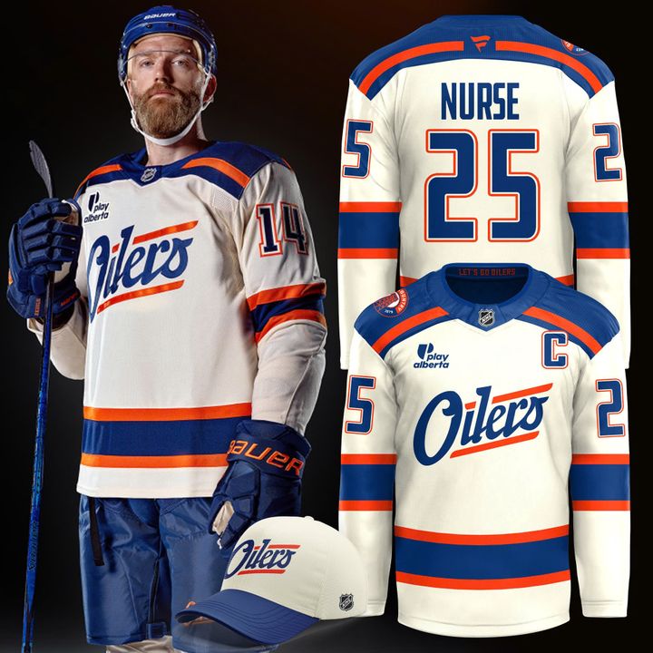 Darnell Nurse 25 Edmonton Oilers Fanatics Premium Cream Alternate Hockey Jersey