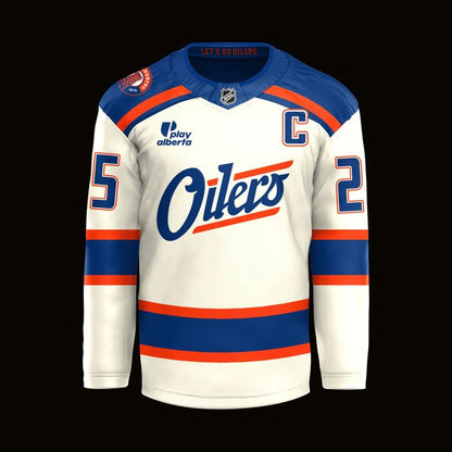 Darnell Nurse 25 Edmonton Oilers Fanatics Premium Cream Alternate Hockey Jersey