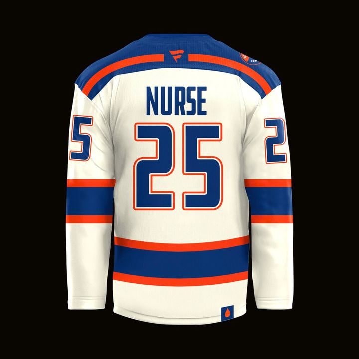 Darnell Nurse 25 Edmonton Oilers Fanatics Premium Cream Alternate Hockey Jersey