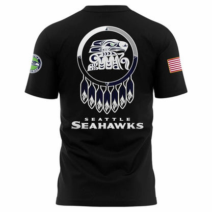 Seattle Seahawks Indigenous Peoples’ Day T-Shirt 2025 Black