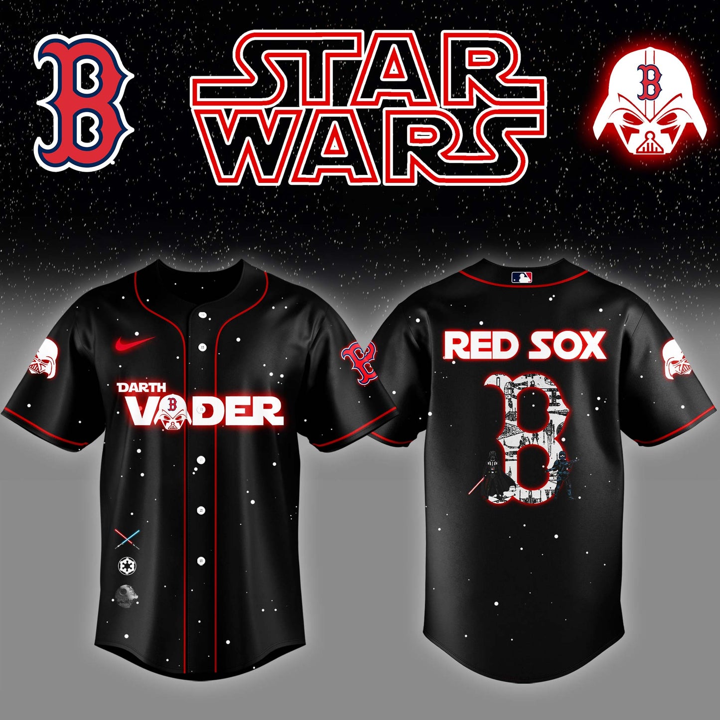 .Boston Red Sox x Stars Wars Darth Vader Night Baseball Jersey Editions Limited v2