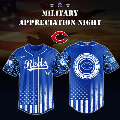 _Cincinnati Reds MLB x Air Force Military Appreciation Night Jersey Editions Limited 2025 V4