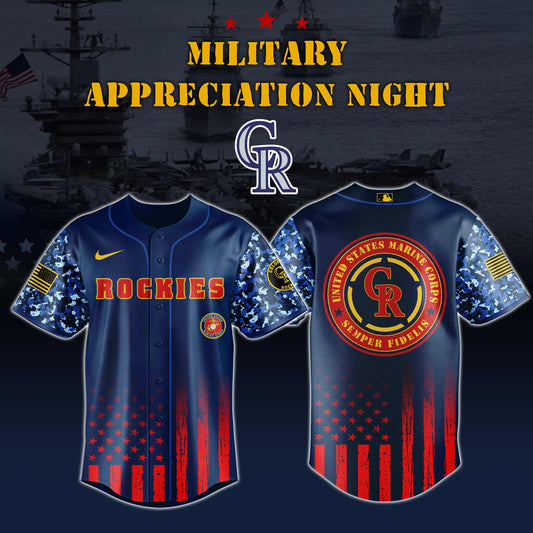 _Colorado Rockies MLB x Marine Corps Military Appreciation Night Jersey Editions Limited 2025 V3