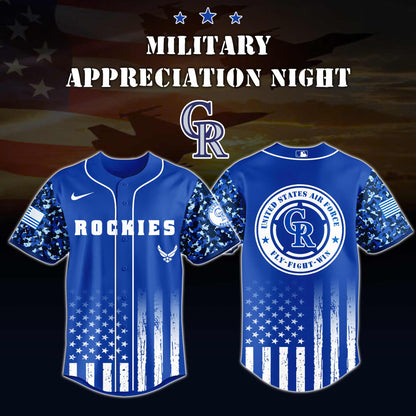 _Colorado Rockies MLB x Air Force Military Appreciation Night Jersey Editions Limited 2025 V4