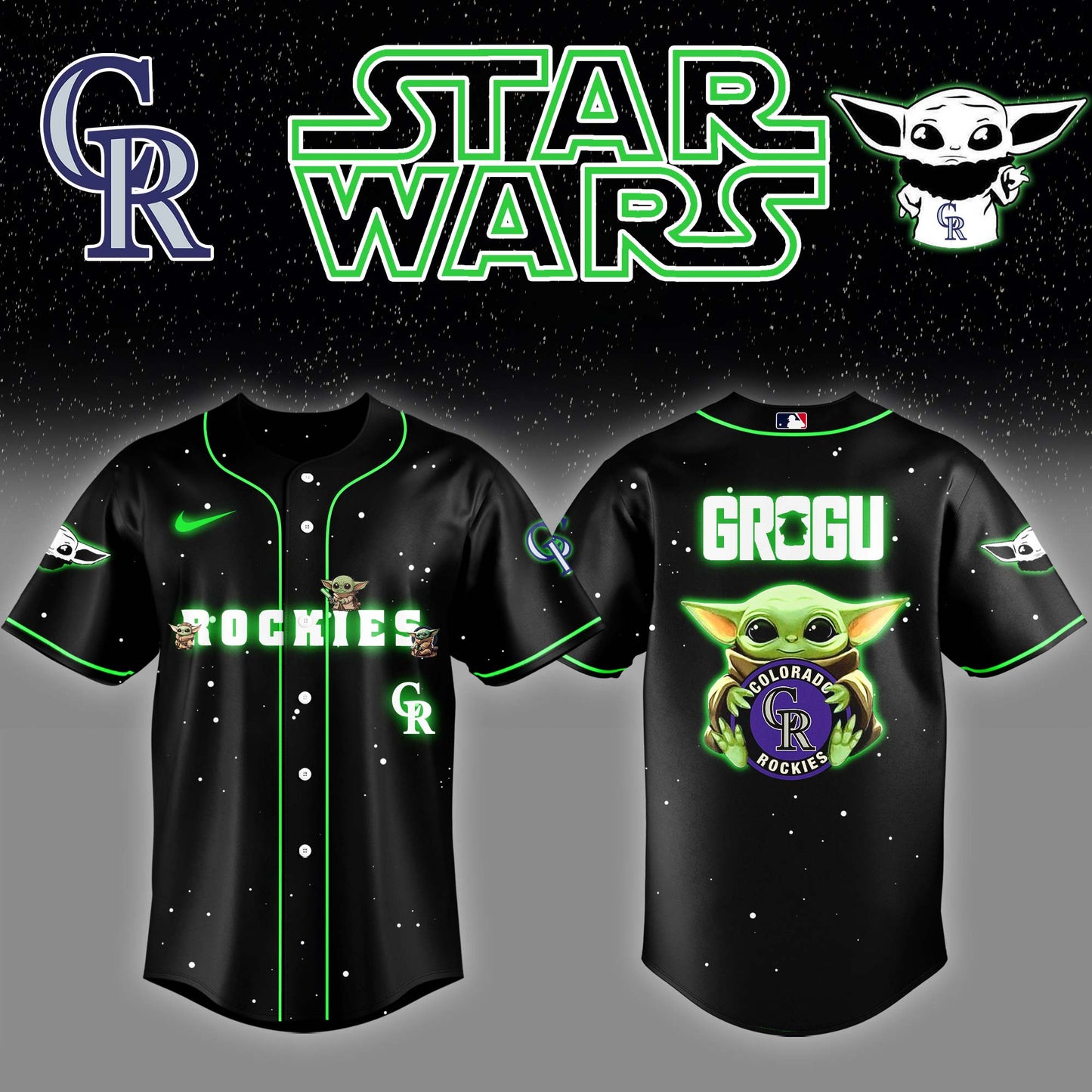 Colorado Rockies x Stars Wars Grogu Night Baseball Jersey Editions Limited v3