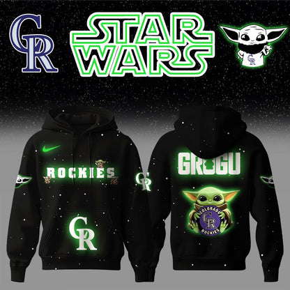 Colorado Rockies x Stars Wars Baby Yoda Game Night Hoodie Editions Limited