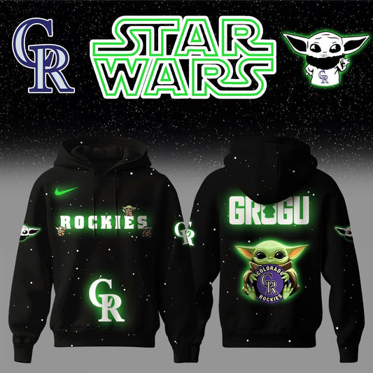 Colorado Rockies x Stars Wars Baby Yoda Game Night Hoodie Editions Limited