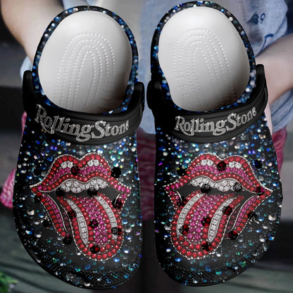 The Rolling Stones Crocs Crocband Clogs Shoes Comfortable For Men Women