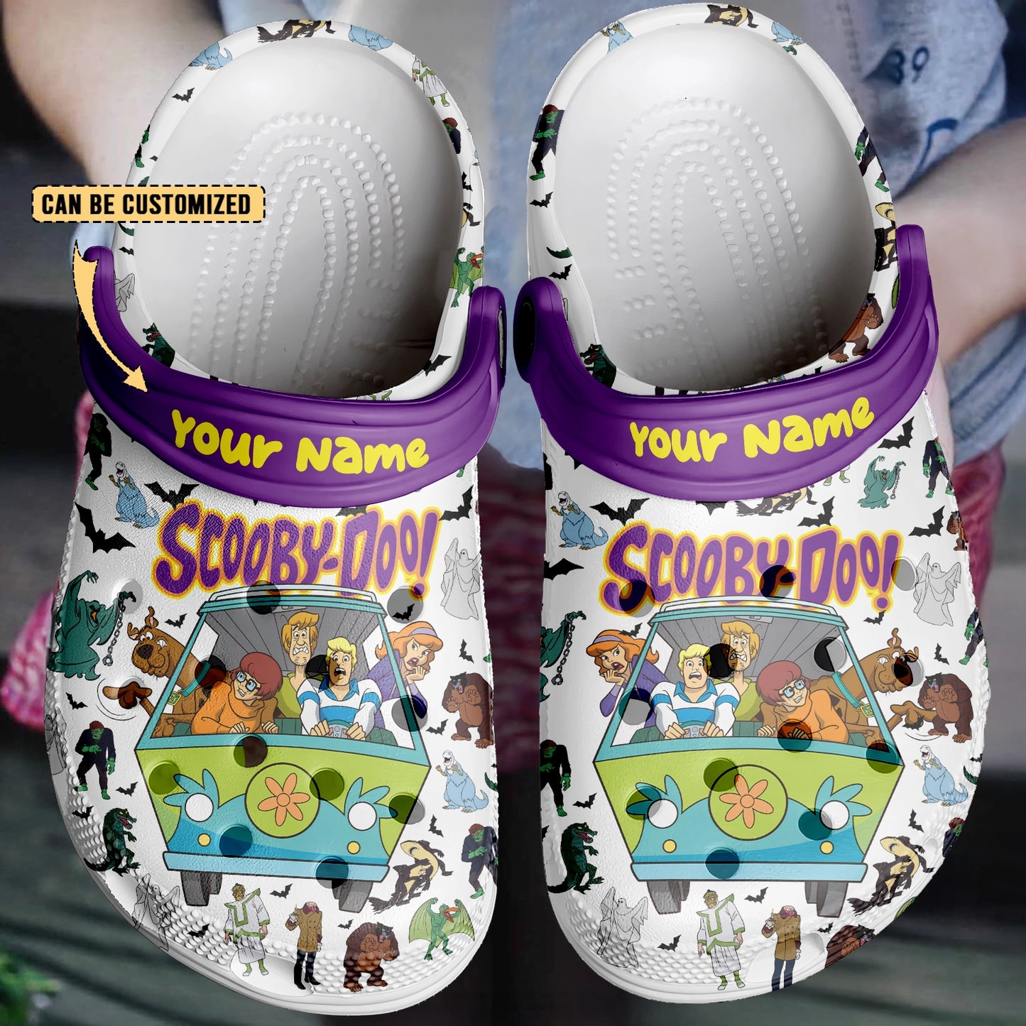 Scooby-Doo Crocs Crocband Clogs Shoes Comfortable For Men Women