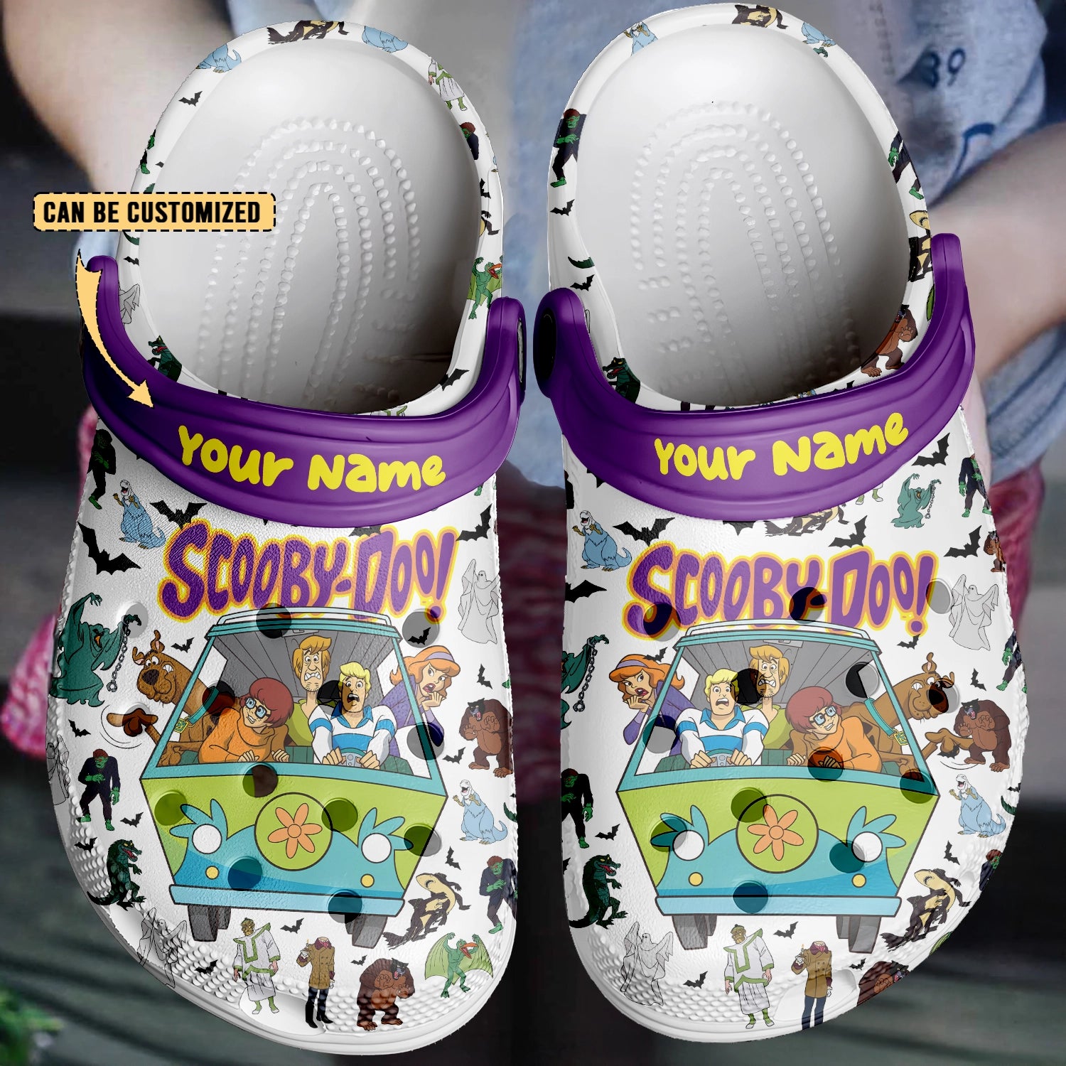 Scooby-Doo Crocs Crocband Clogs Shoes Comfortable For Men Women