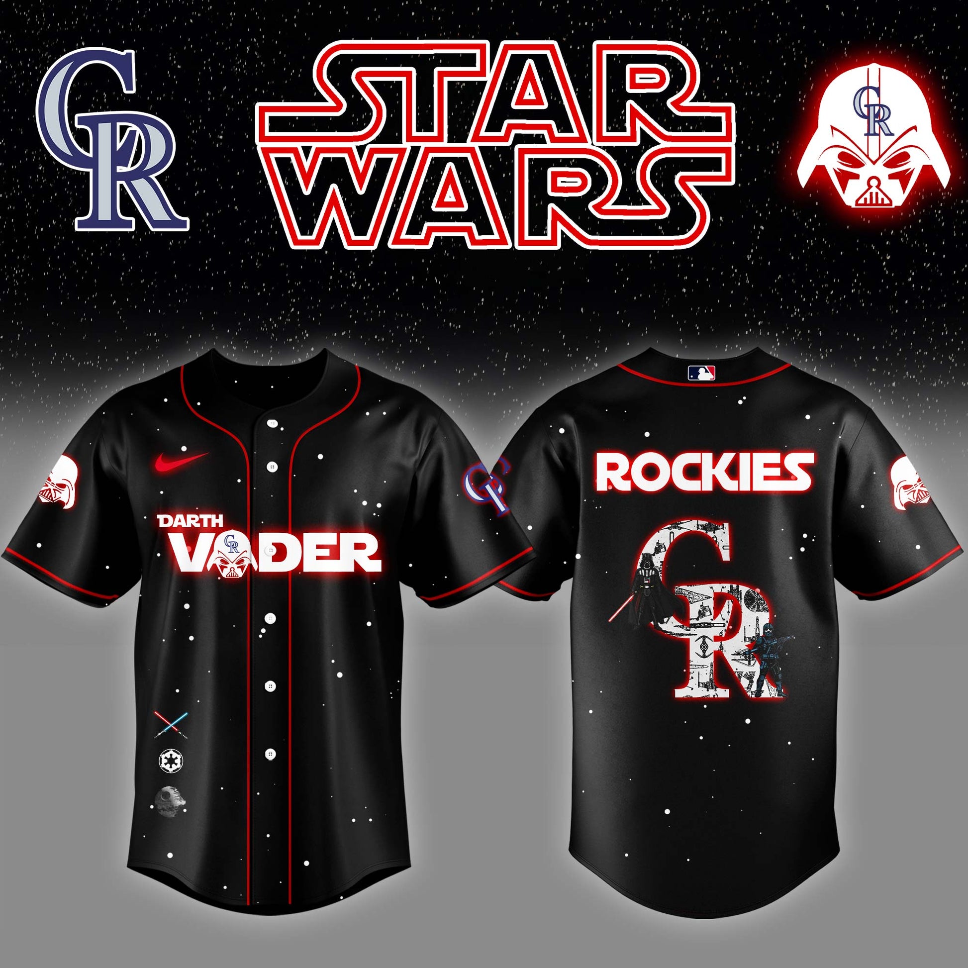 Colorado Rockies x Stars Wars Darth Vader Night Baseball Jersey Editions Limited v2