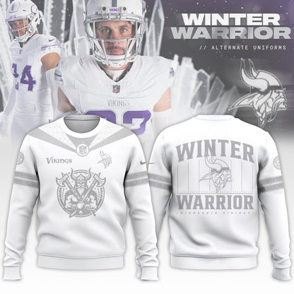 Premium Minnesota Vikings Merch - Minnesota Vikings Football Winter Warrior Limited Edition Sweatshirt 2025 - Gear Up For Game Day