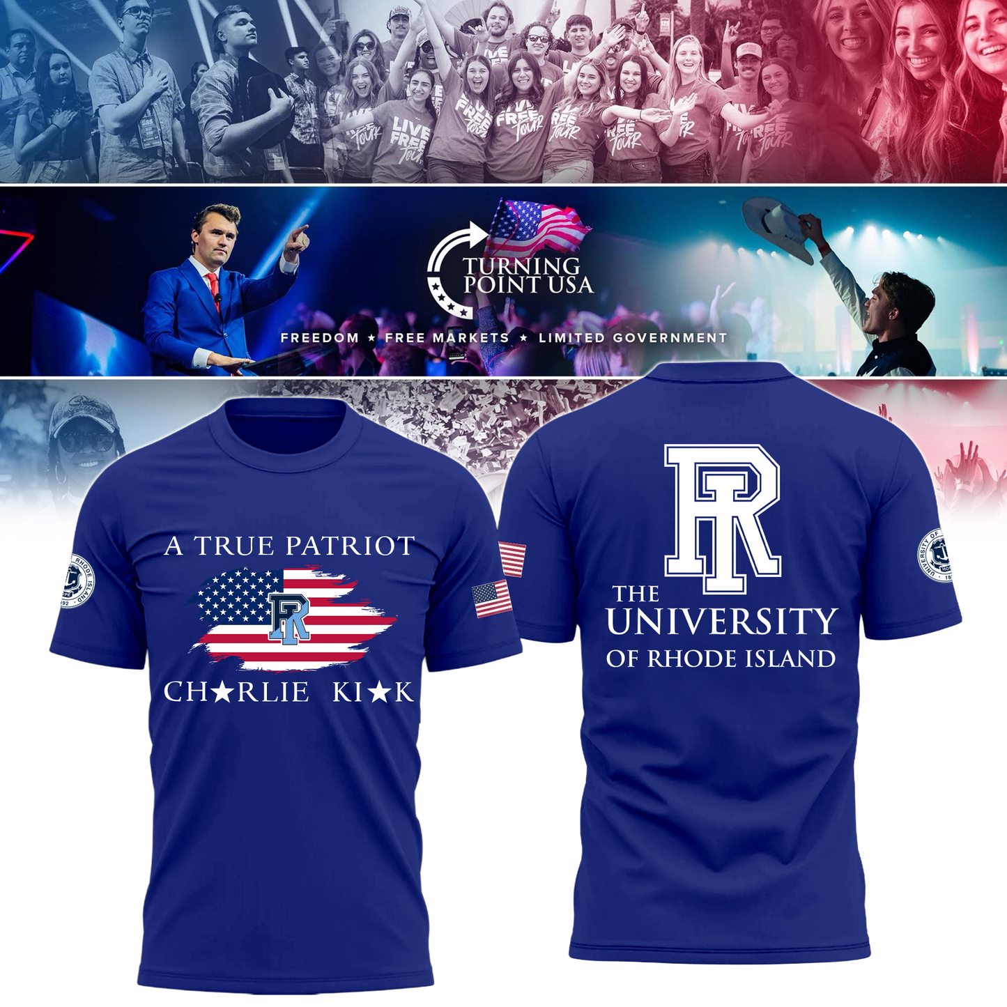 Rhode Island University x Turning Point USA T-Shirt