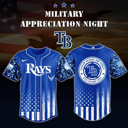 _Tampa Bay Rays MLB x Air Force Military Appreciation Night  Jersey Editions Limited 2025 V4