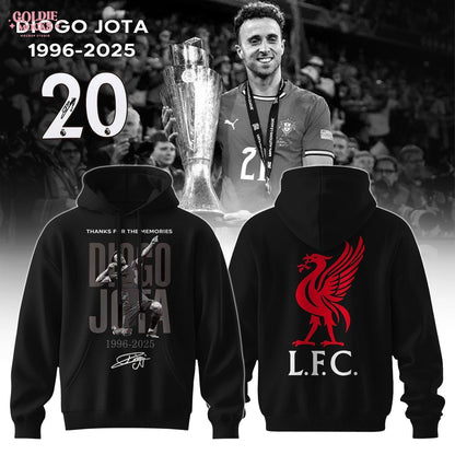 Diogo Jota Thank You For The Memories Liverpool FC 2025 Hoodie