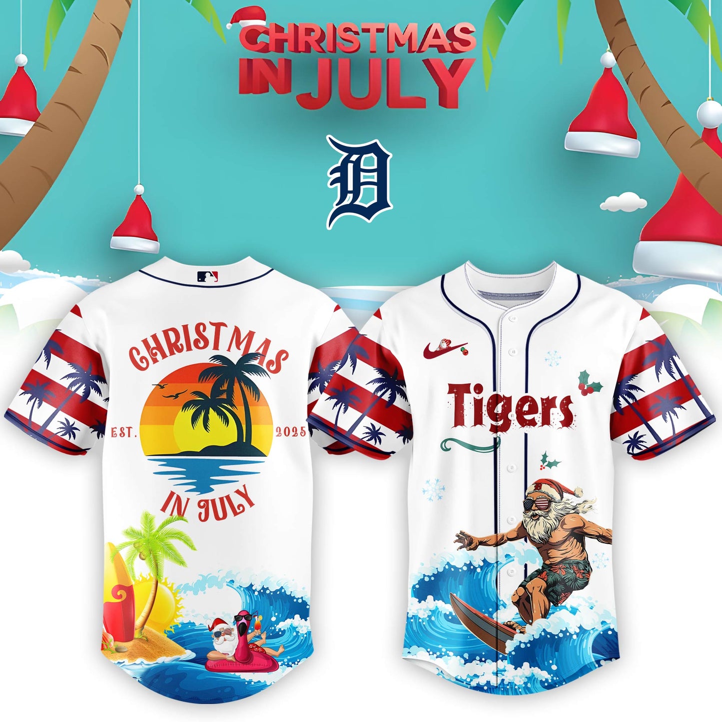 Christmas July Santa 2025 Jersey Editions Limited 2025