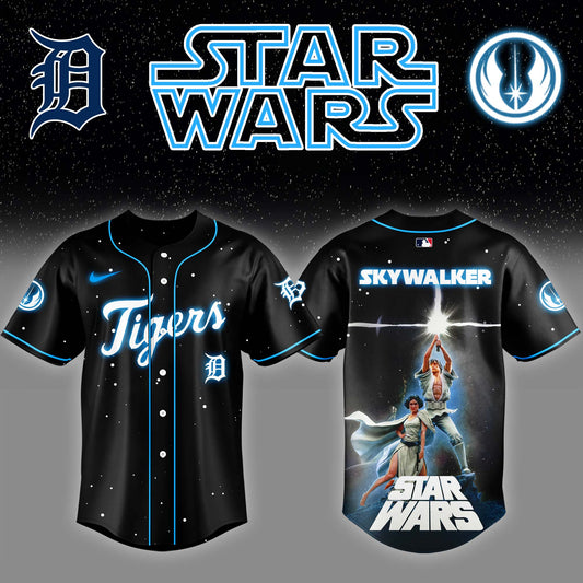 Detroit Tigers x Stars Wars Luke Skywalker Game Night Baseball Jersey Editions Limited v4