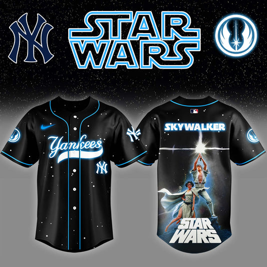 .New York Yankees x Stars Wars Luke Skywalker Game Night Baseball Jersey Editions Limited v4