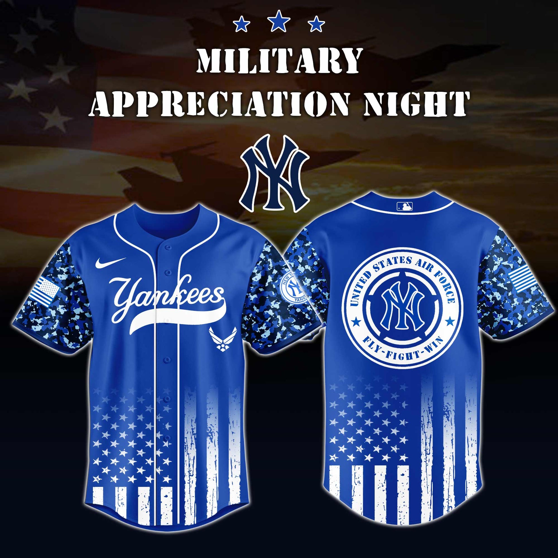 _New York Yankees MLB x Air Force Military Appreciation Night Jersey Editions Limited 2025 V4
