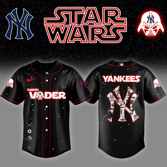 .New York Yankees x Stars Wars Darth Vader Night Baseball Jersey Editions Limited v2