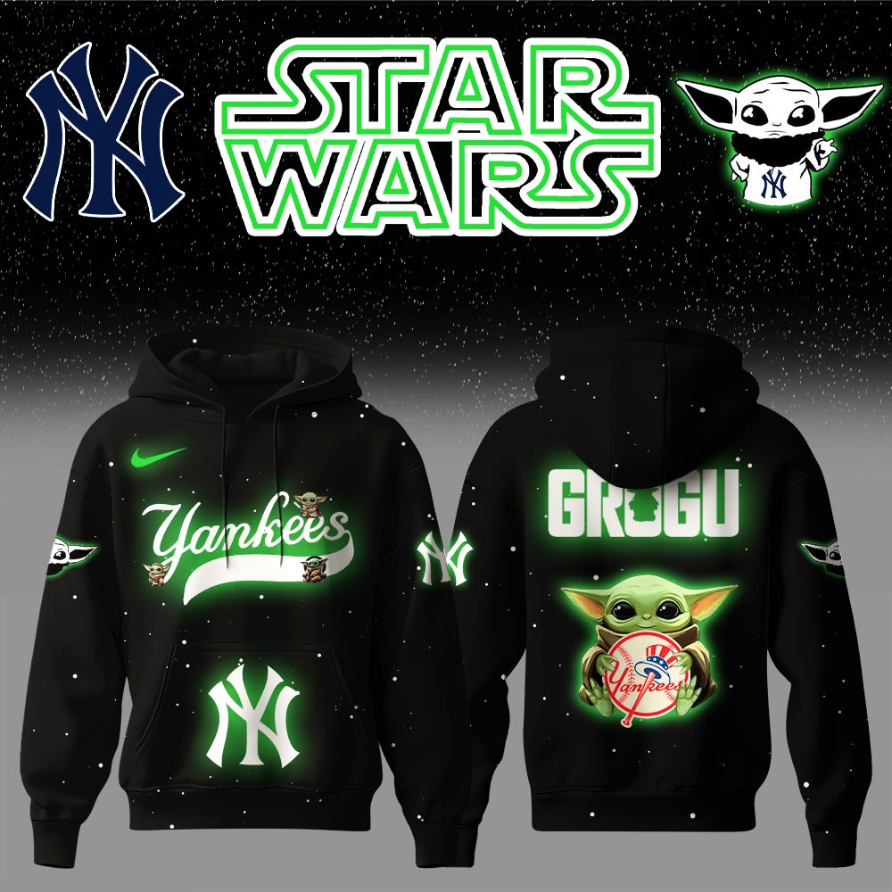.New York Yankees x Stars Wars Baby Yoda Game Night Hoodie Editions Limited