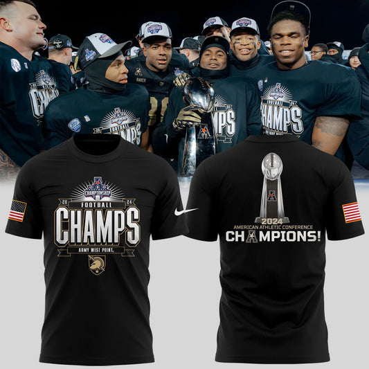 Men’s Army Black Knights Football 2024 ACC Champions Premium Limited Pullover TShirt