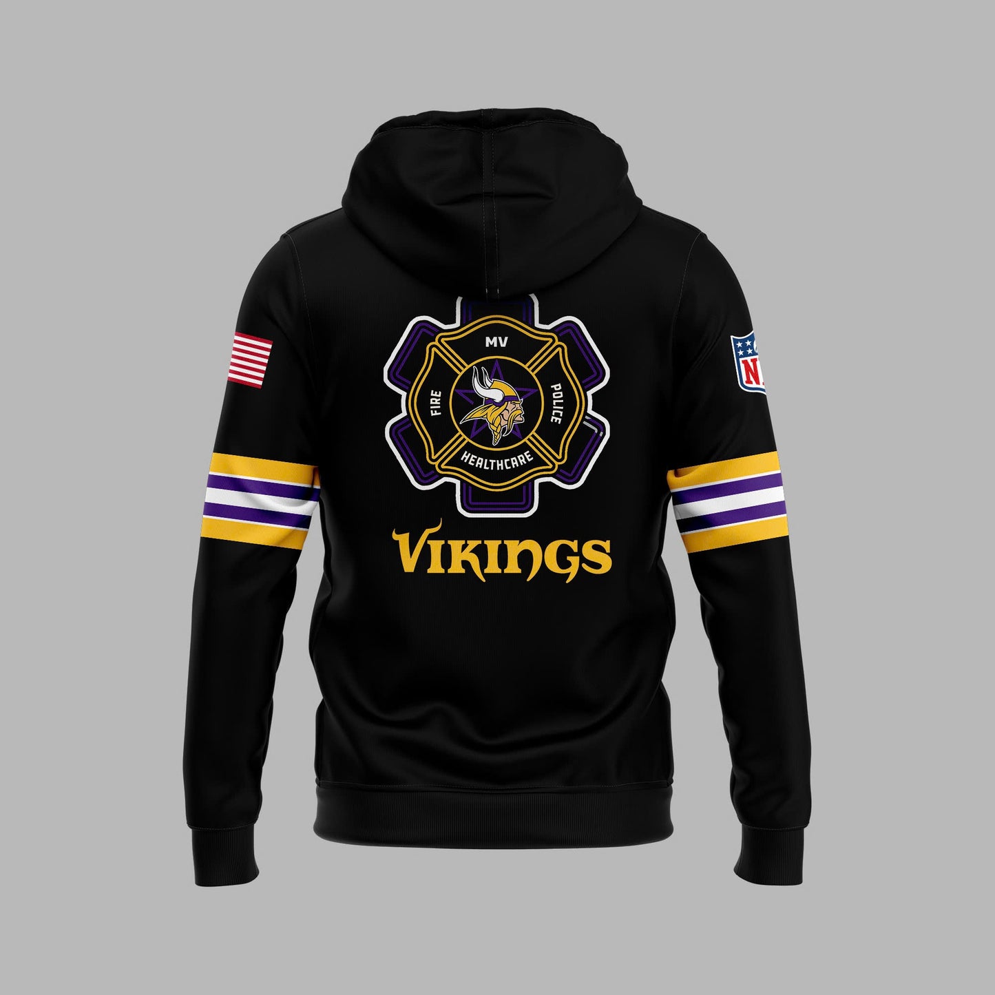 Premium Minnesota Vikings Merch - Minnesota Vikings Football 2025 National First Responders Law Enforcement Appreciation Day Premium Limited Pullover Hoodie - Gear Up For Game Day