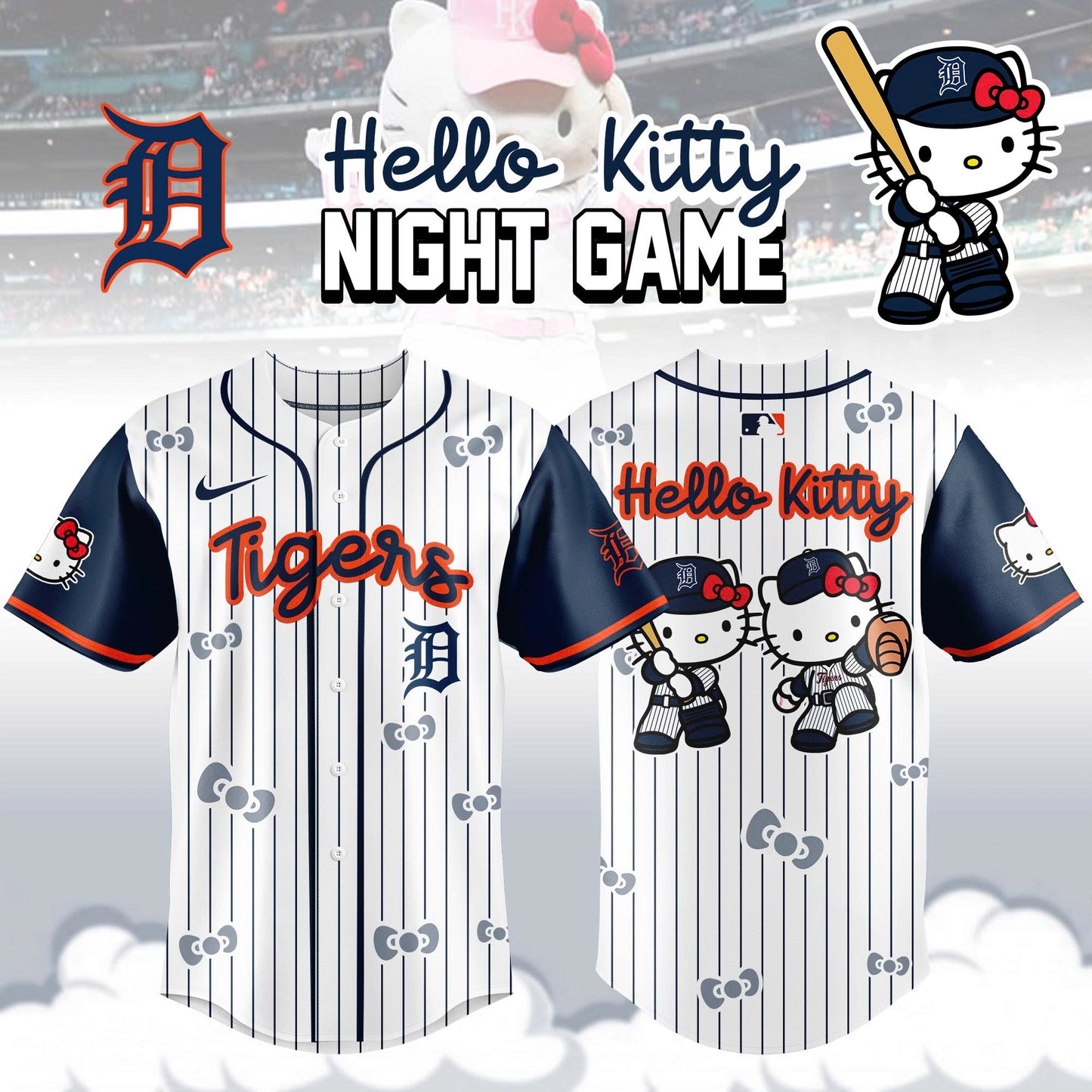Detroit Tigers x Hello Kitty Night 2025 Limited Edition Jersey