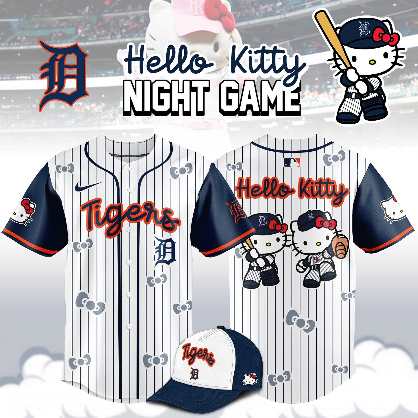 Detroit Tigers x Hello Kitty Night 2025 Limited Edition Jersey