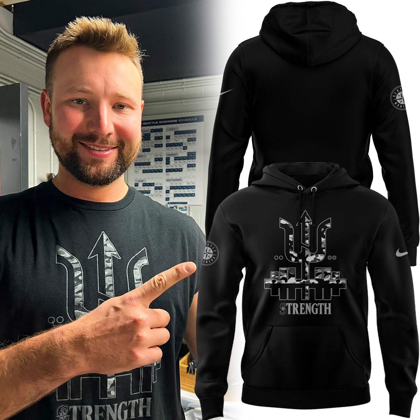 Special Edition Salute to Armed Forces Night Seattle Mariners Hoodie 2