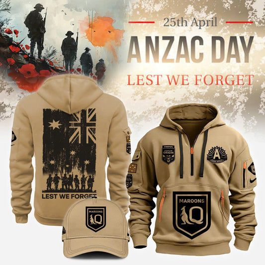 Queensland Maroons anzac 2025 Newp Hoodie