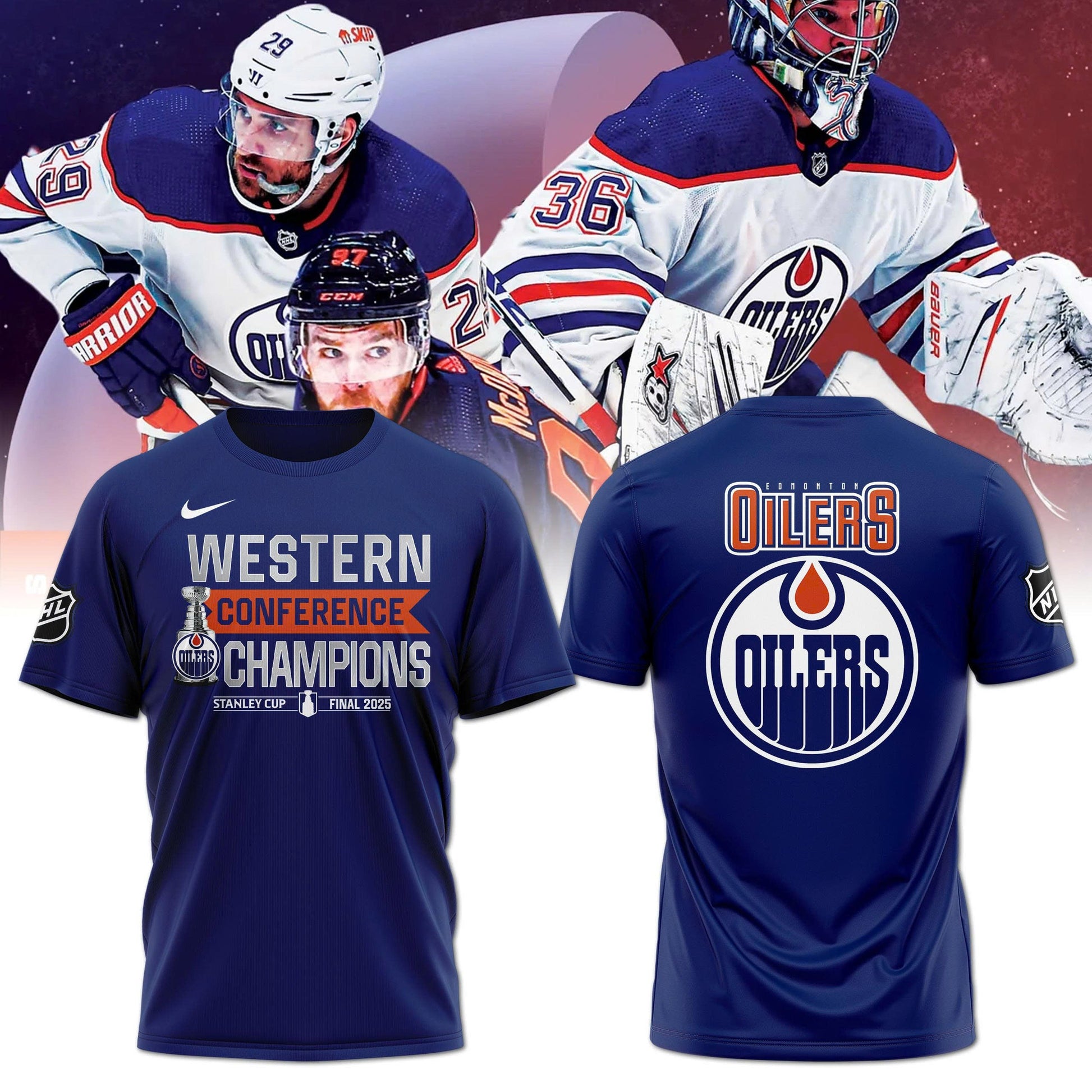 Edmonton Oilers T-Shirt 2025 Western Conference Champions