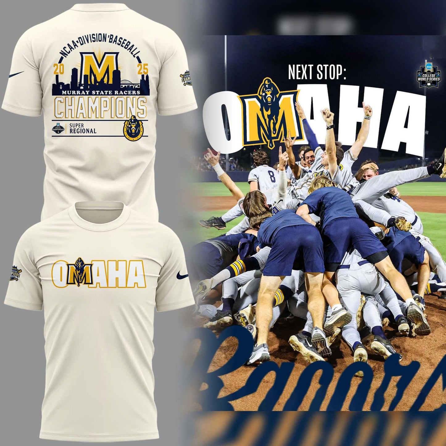 Special 2025 Super Regional Champions Murray State Baseball Tshirt