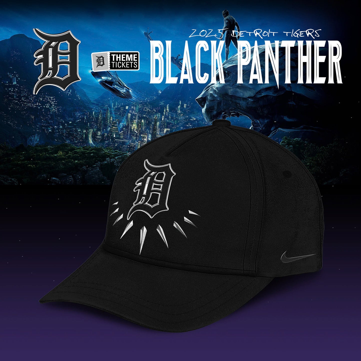 Detroit Tigers v Black Panther Limited Edition Jersey