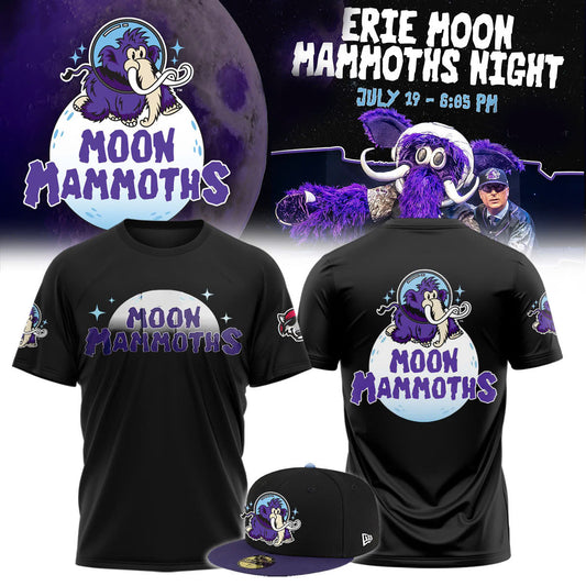 ,Erie SeaWolves BR Moon Mammoths Primary Tee