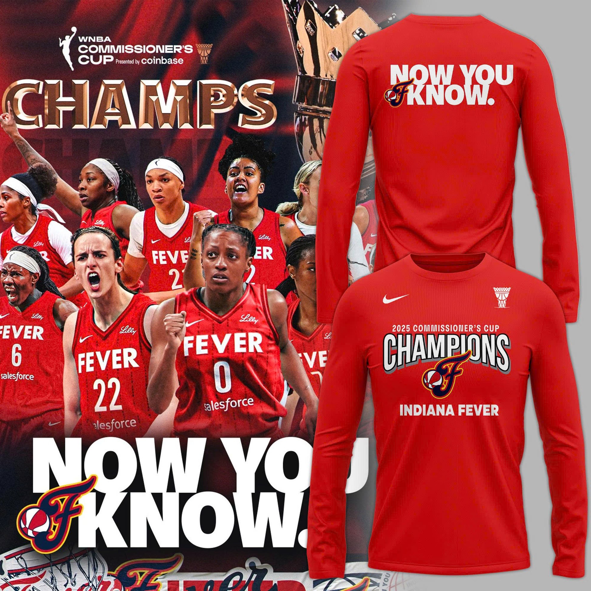 Special Edition 2025 WNBA Commissioner’s Cup Champions Long Sleeve Shirt
