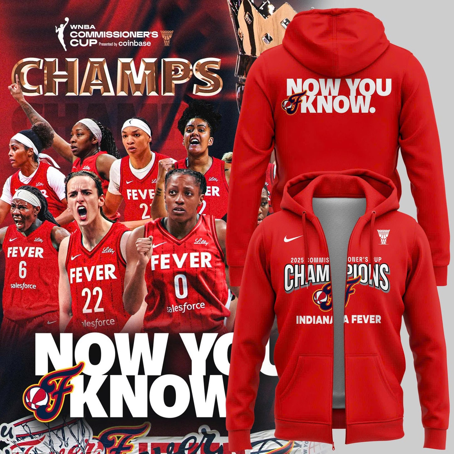 Special Edition 2025 WNBA Commissioner’s Cup Champions Zip Hoodie