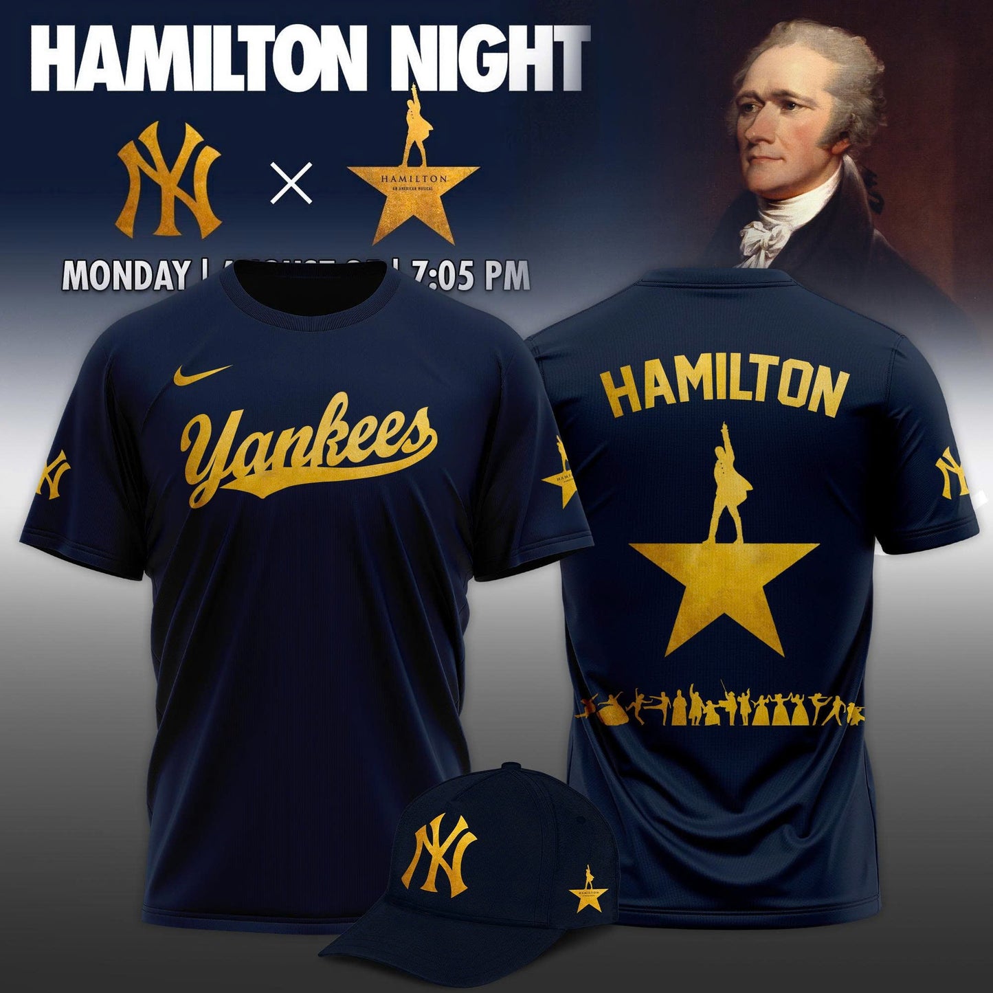 New York Yankees  x Hamilton Night 2025 Limited Edition T-Shirt