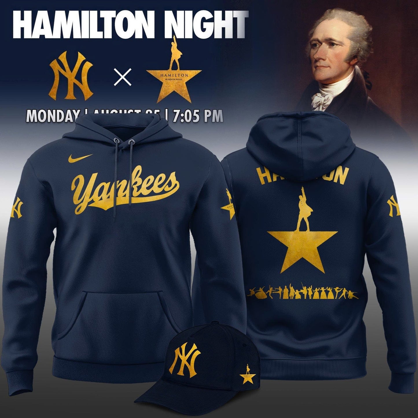 New York Yankees  x Hamilton Night 2025 Limited Edition Hoodie