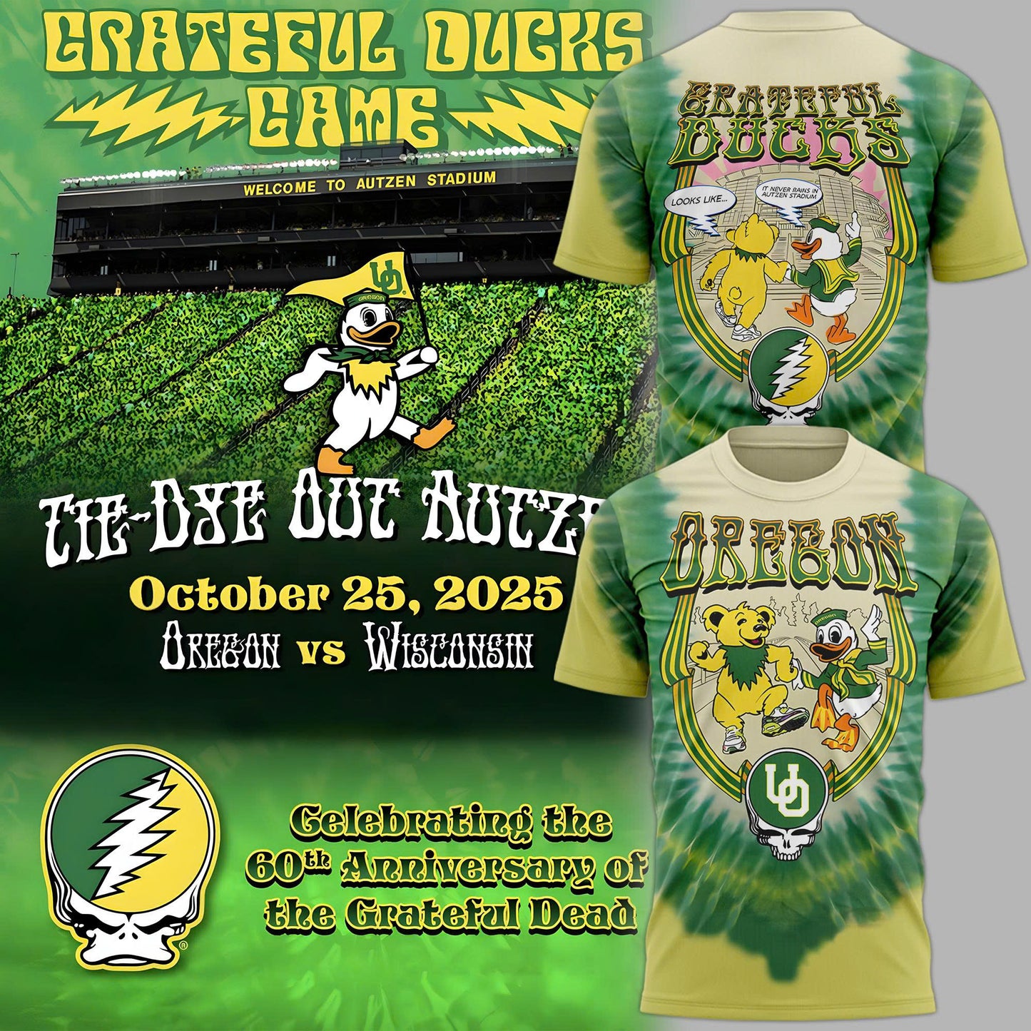 Special 2025 Grateful Ducks Signature T-Shirt