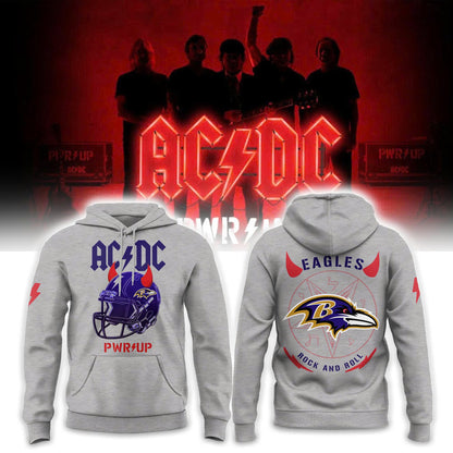 Baltimore Ravens Football Helmet PWR UP US Tour 2025 Hoodie