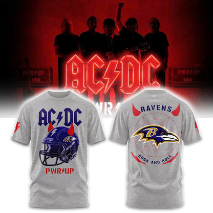 Baltimore Ravens Football Helmet PWR UP US Tour 2025 Shirt