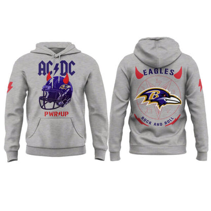 Baltimore Ravens Football Helmet PWR UP US Tour 2025 Hoodie