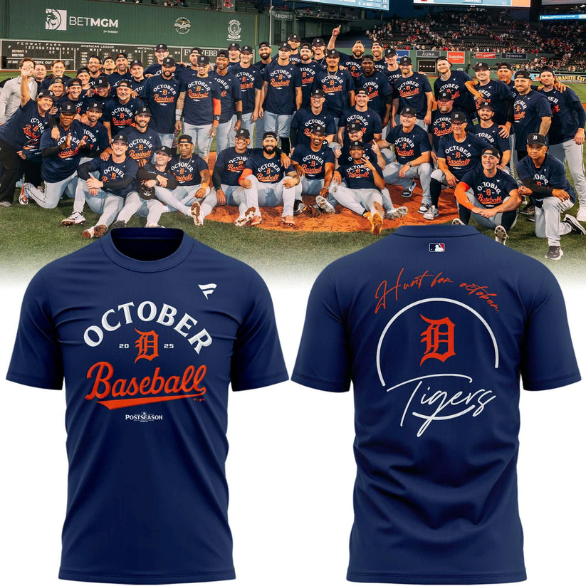 Detroit Tigers October Baseball Post Season 2025 T-Shirt