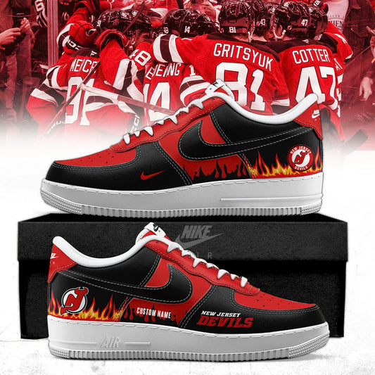 Custom New Jersey Devils Special Edition AF1 Sneakers